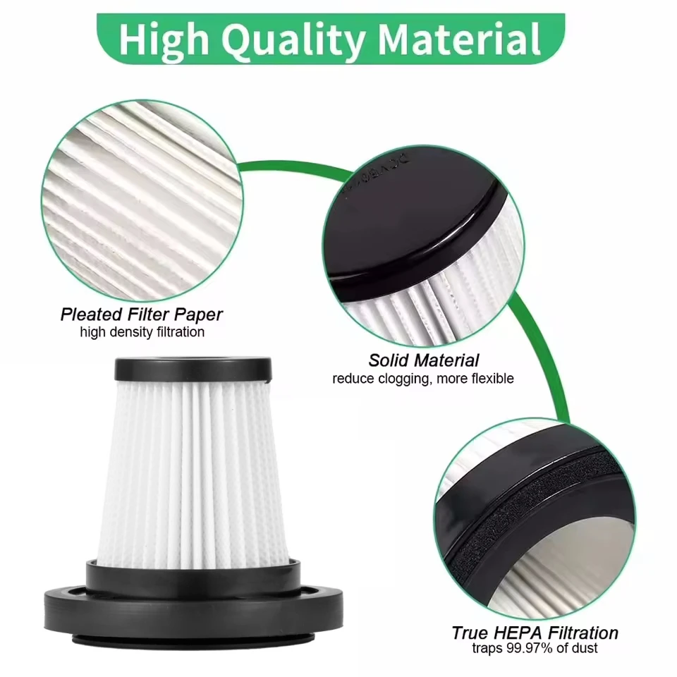 1/2 قطعة فلتر مكنسة كهربائية لاسلكية للمنزل الكهربائية أدوات كهربائية للتنظيف خراطيش فلتر نظافة قابلة للغسل