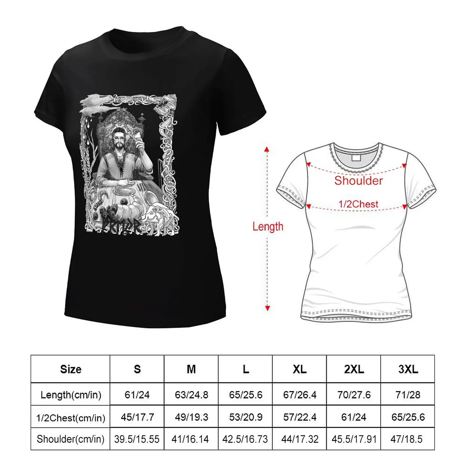 Freyr-T-shirt graphique pour femme, Dieu de la récolte et Lord of the Lords, Vêtements esthétiques, Économie mignons, Robe