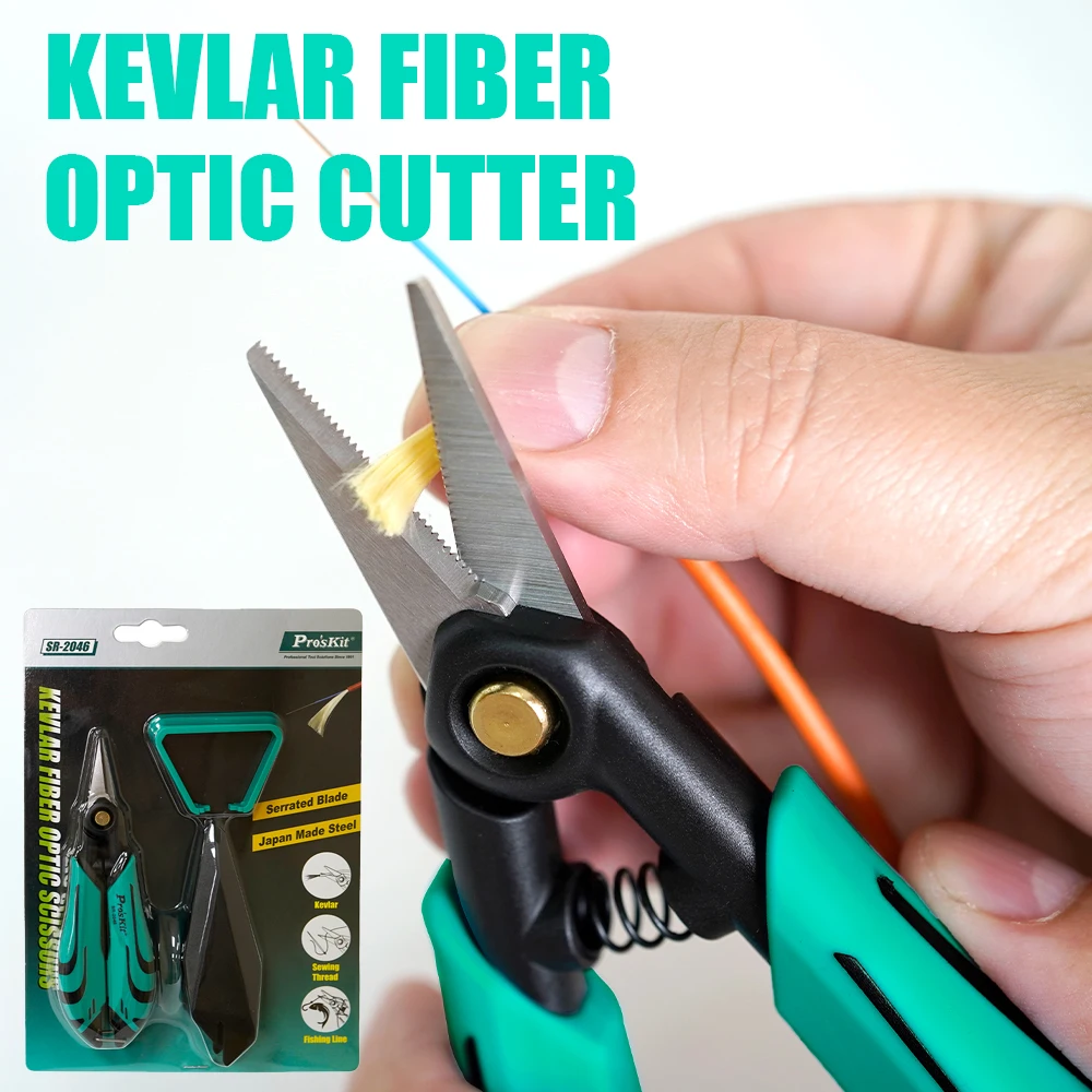 pro'skit-sr-2046-マイクロ鋸歯状ケブラーはさみ-4034-日本製鋼-機能的シース-シャープな多機能切削工具