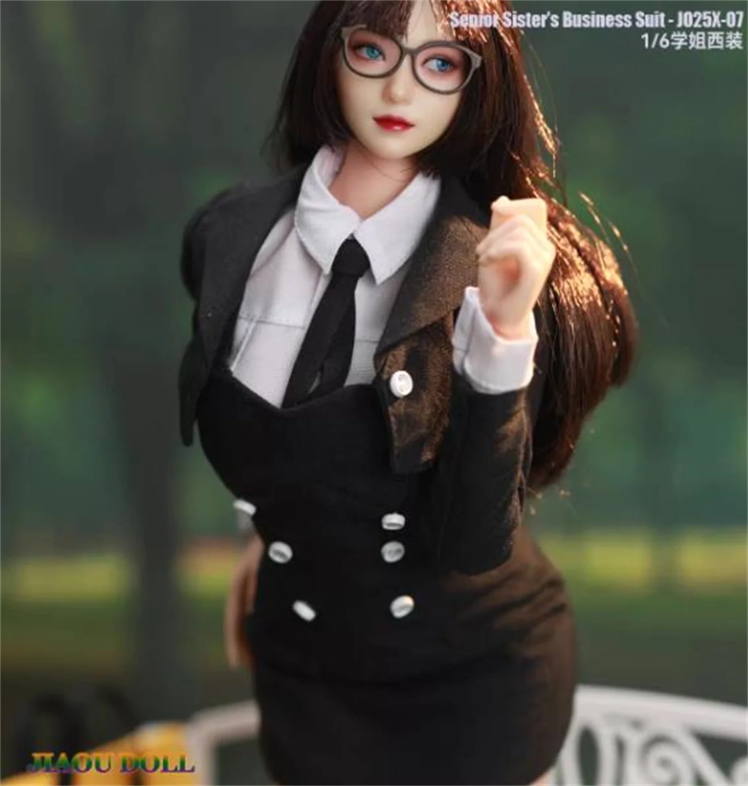JO25X-07 1/6 Schwarz Business Anzug Hemd Kleidung Fit 12 "Weibliche Figur Körper spielzeug Soldat Kleidung Modell Fit 12'' action Figur Körper
