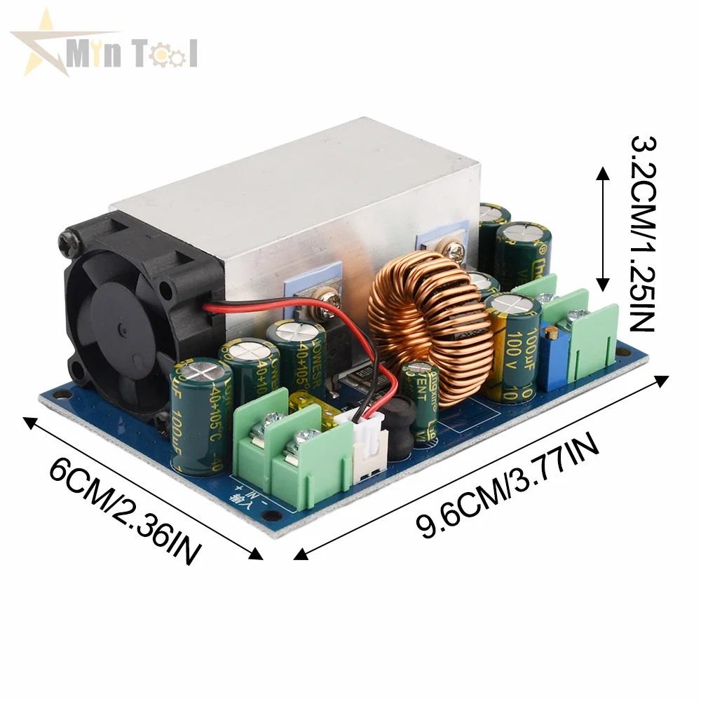 300W High Power DC-DC 20A Adjustable Step Down Buck Converter Module DC11-50V to DC12-60V Step Down Module Power Supply