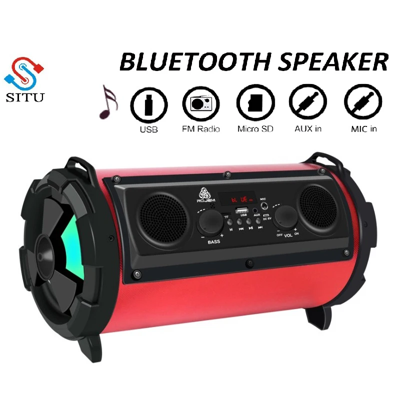 

Портативный беспроводной Bluetooth-динамик 15 Вт, сабвуфер с микрофоном, супербасы, HIFI, для улицы, кемпинга, три стерео динамика
