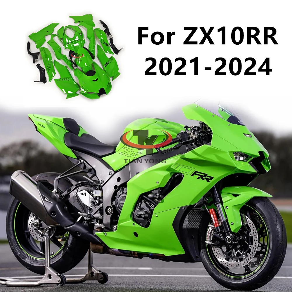 

Кузов капот ярко-зеленые полые буквы мотоцикл для ZX10RR ZX10R ZX 10R 2021-2022-2023 полный комплект обтекателей инъекция