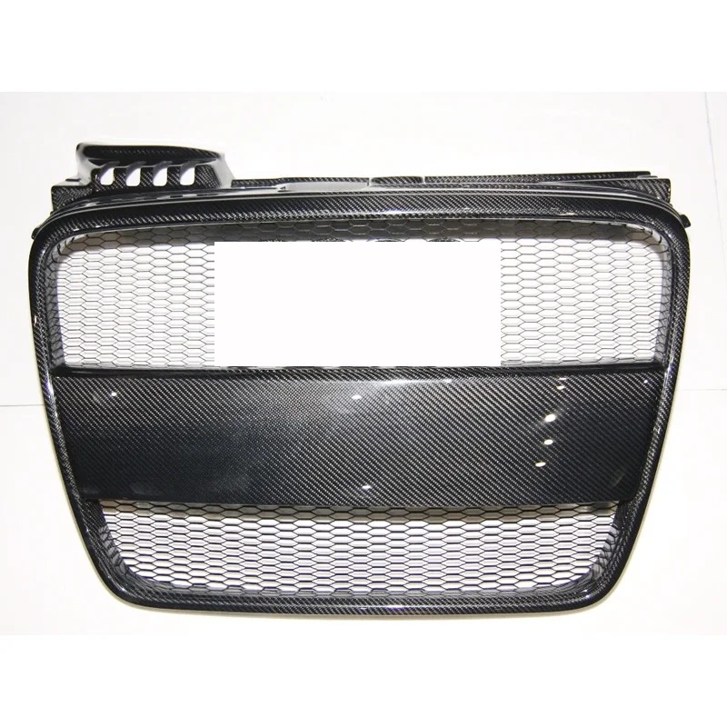 

Решетка переднего бампера из волокна Carbob для Audi A4 B7 2005-2007, модифицированная маска, сетка радиатора, комплект кузова, автомобильные аксессуары