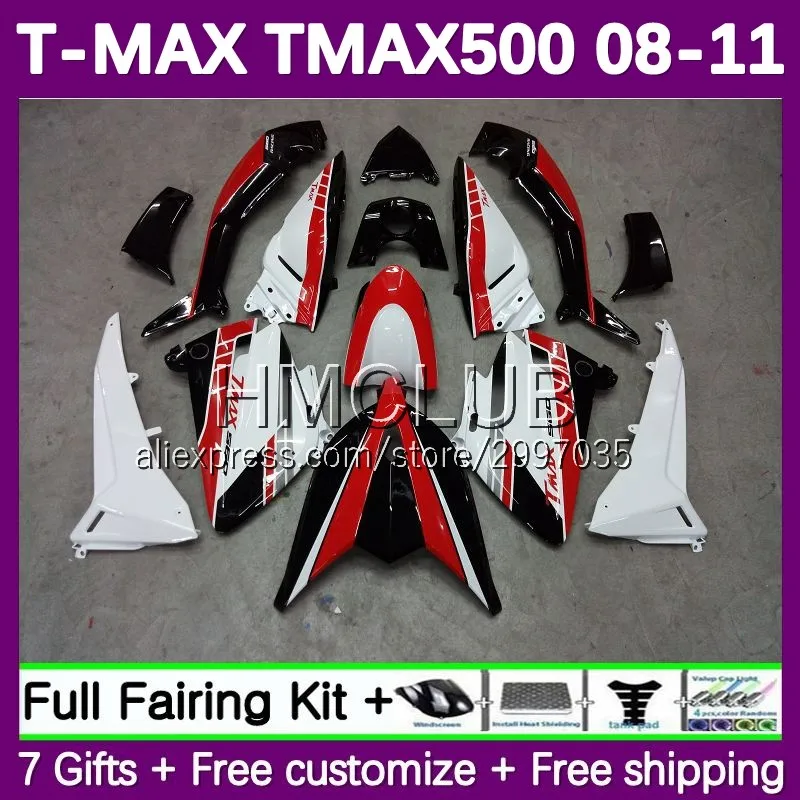 OEM Fairing For YAMAHA TMAX MAX 500 T MAX500 TMAX500 156No.15 MAX-500 08 09 10 11 T-MAX500 2008 2009 2010 2011 Body black white