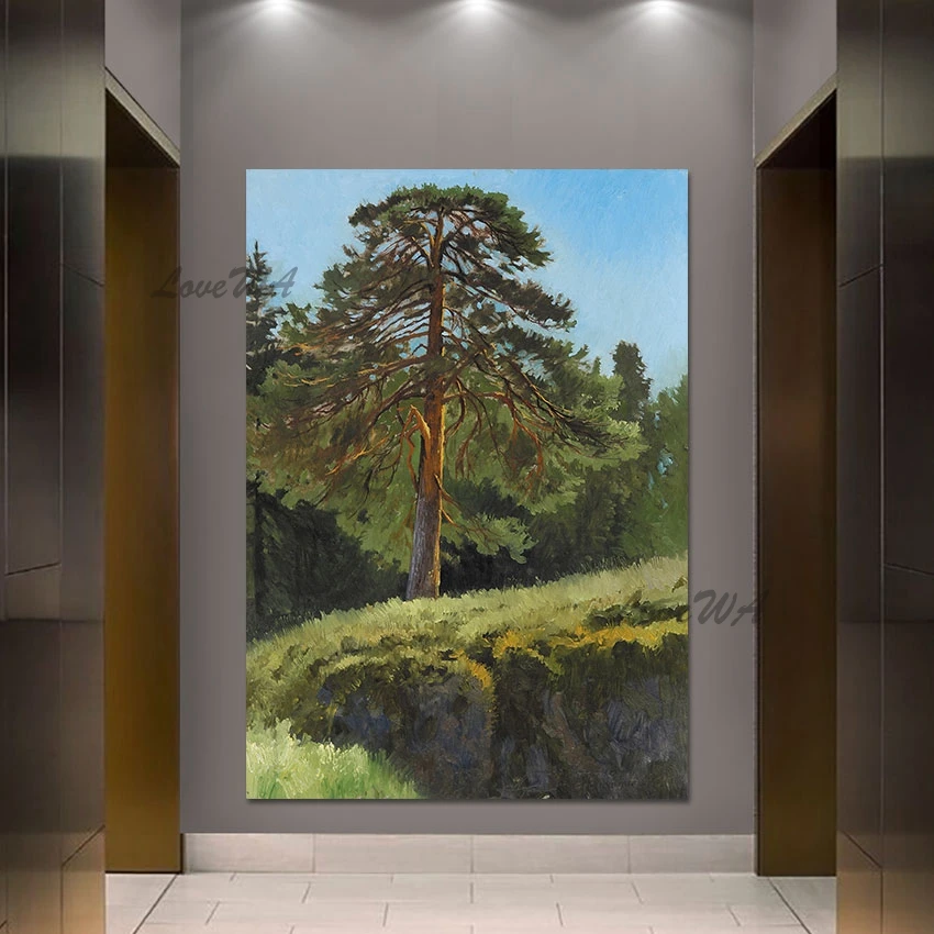 Imagem -05 - Pintados à Mão Famosa Rússia Paisagem Pintura a Óleo Arte Ivan Shishkin Pinturas Decoração da Parede sem Moldura Realisticamente Arte da Lona