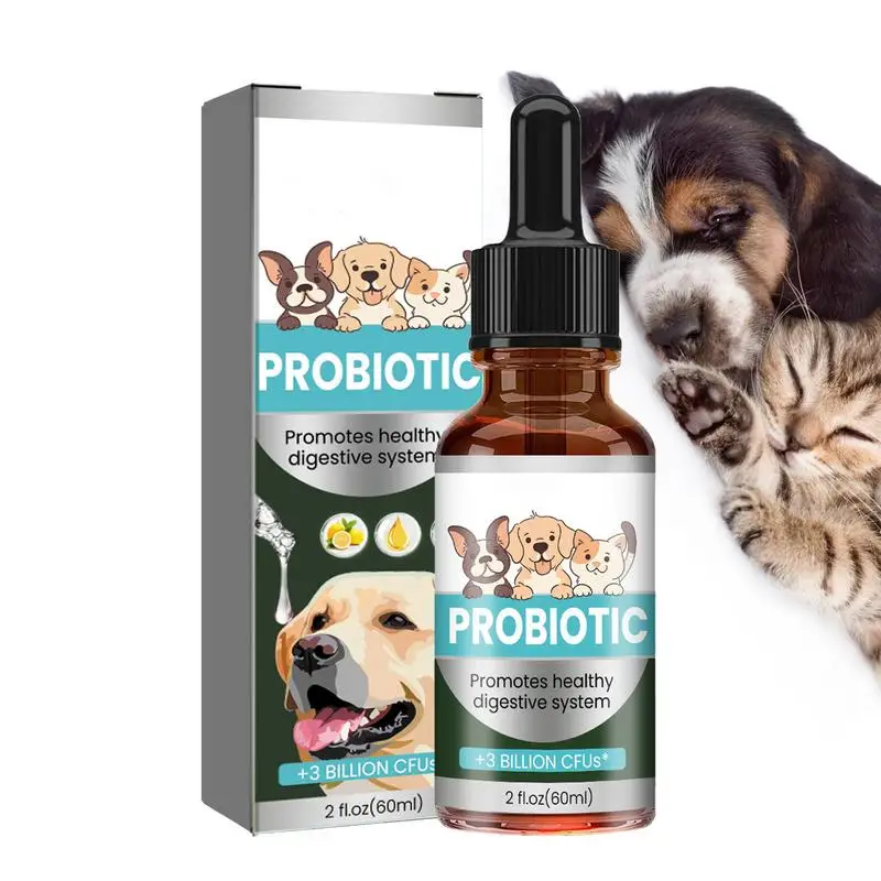 60ml Non-Greasy Mild Digestive Enzyme for Dogs Professional Pet Food Additive Probiotics Digestive Health Digestive Support