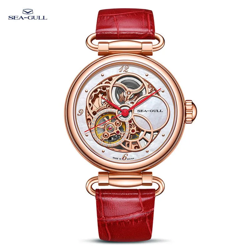 2022 New Seagull Mechanical Watch Mother-of-Pearl Hollow Women\'s Mechanical Watch reloj mujer Watch For Women 6142KL