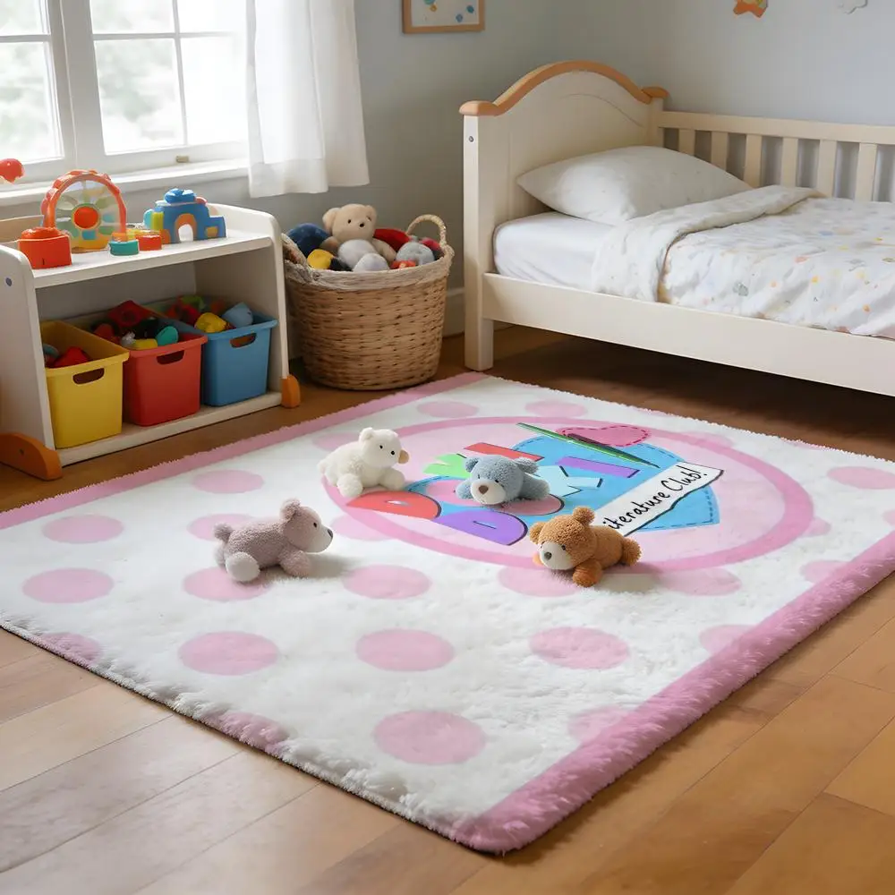 

Floor Mat Soft Flannel Rug Non-Slip Absorbent Mat for Bathroom Bedroom Home Decor Anime D-D-Doki L-Literature Club