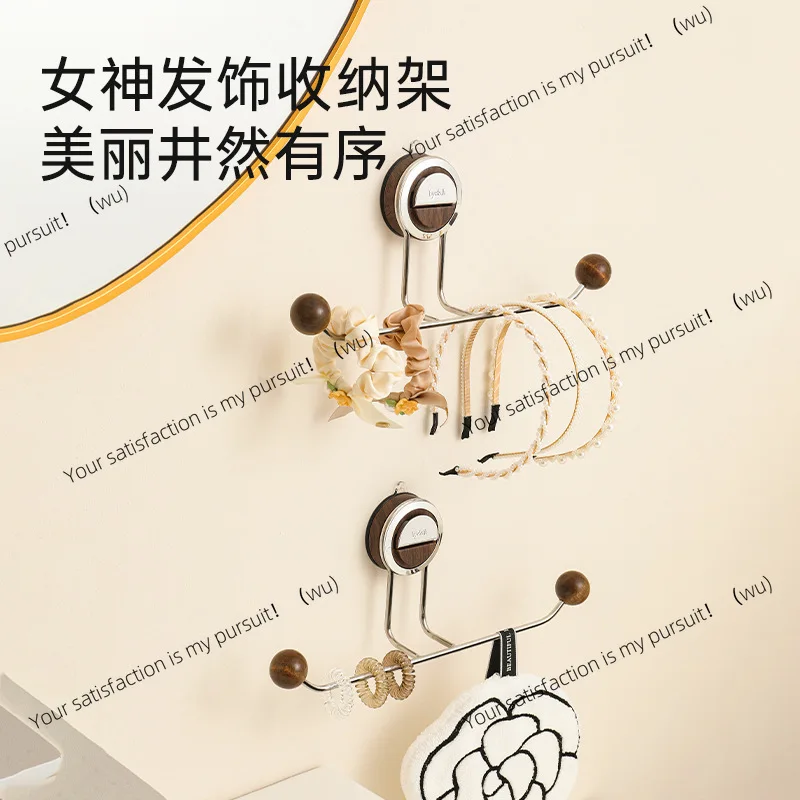 Headband storage artifact Multifunctional suction cup type hairpin hairband Toilet storage rack No punching headband rack