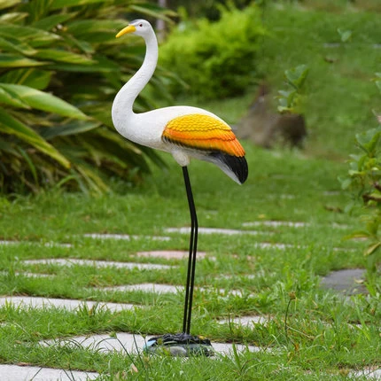 Simulation animal sculpture outdoor garden sketch rockery pool egret decoration villa garden courtyard decoration