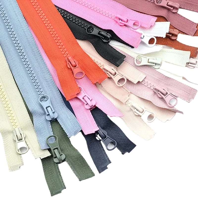 No.5 Resin Open Tail Zippers DIY Sewing Luggage Shoes Colorful Zippers Handmade Coat Pocket Jacket Garment Accessories 40cm-80cm