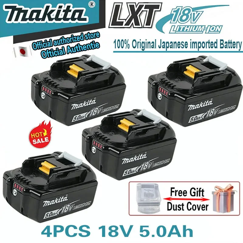 

Makita Original 18V 6.0Ah Lithium Ion Replacement Battery with LED Light LXT BL1860B BL1860 BL1850 Rechargeable Power Tool