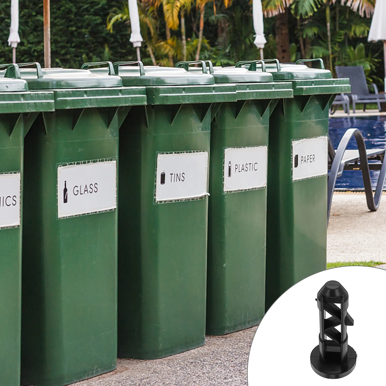 10Pcs Dustbin Cover Link Bolts Plastic Latches for Trashcan Lid Pin Fixing Easy Install Bucket Cover Securing Plugs Trashcan