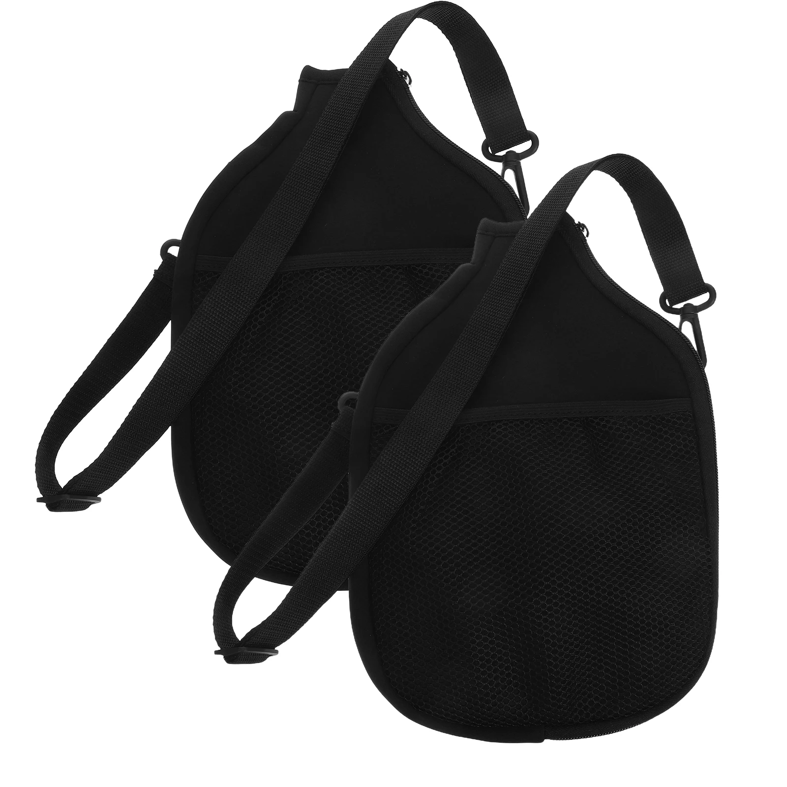 

2pcs Waterproof Neoprene Racket Storage Bag For Table Tennis Badminton Pickleball Paddle Case With Mesh Pocket Durable Portable