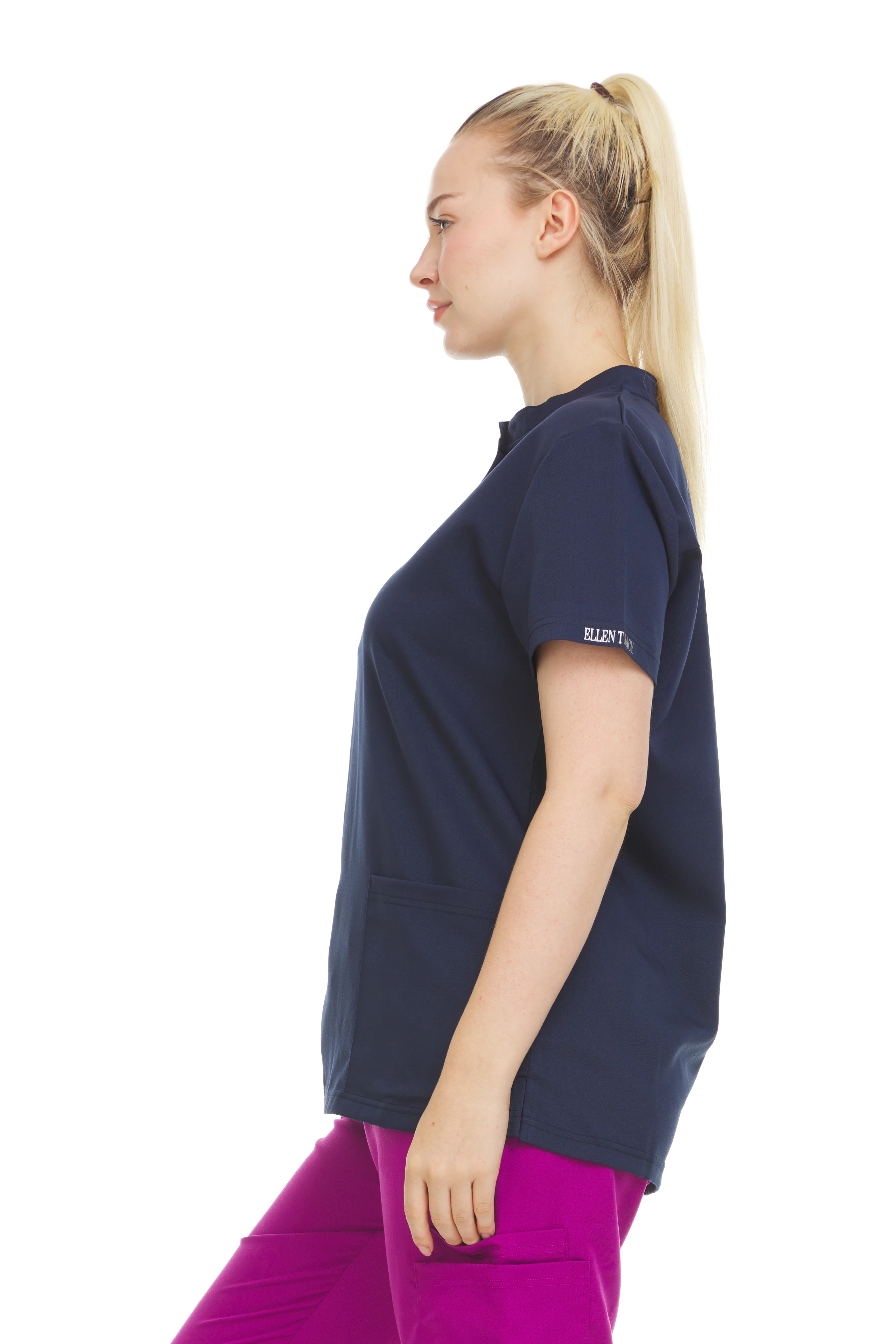 HEAL+WEAR Women Classic Scrubs Top V-Neck Short Sleeve With Pockets Making It A Reliable And Essential Part Of Your Workwear