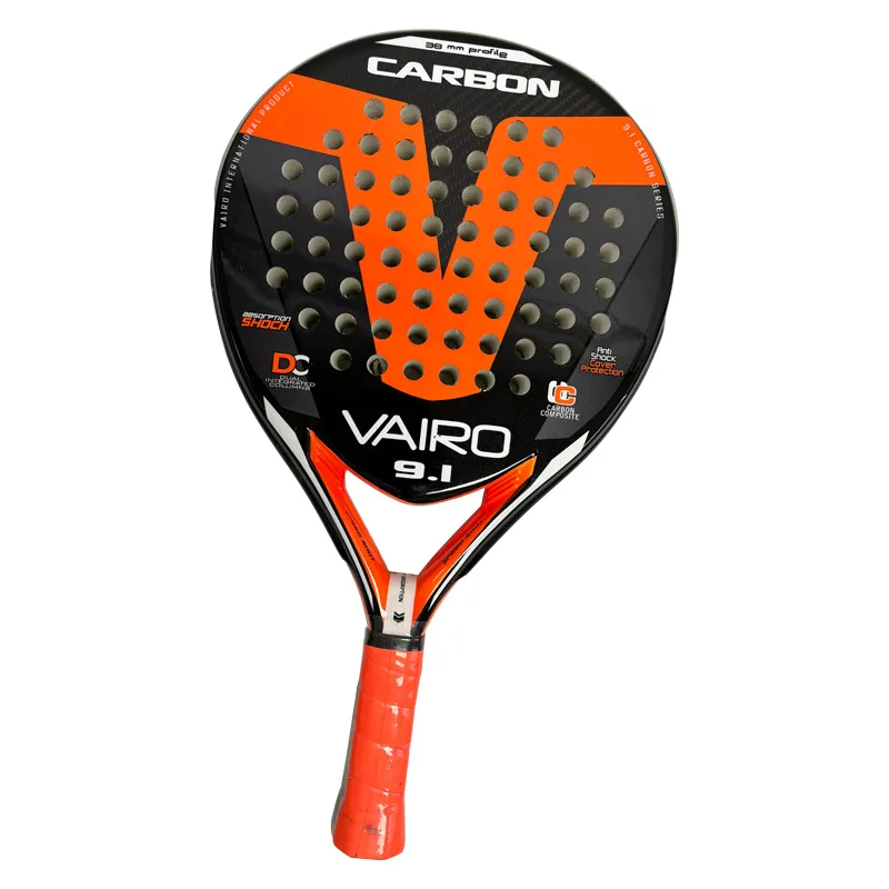 

High quality Carbon fiber material padel racket, customizable printed logo frame stable performance suitable for cross-border wh