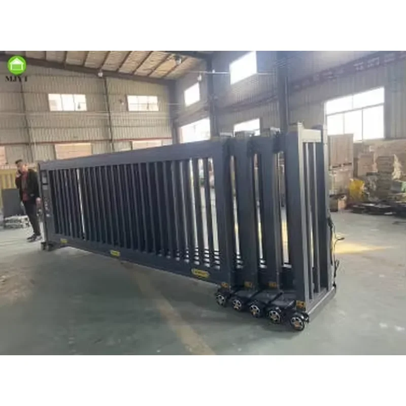 New Aluminum Gate Automatic Electric Driveway Retractable Folding Sliding Gate with Motor Quality Safety Gate Sliding