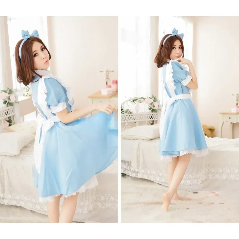 Stage Costume Cos Alice in Wonderland Lolita Costume Carnival Themed Fancy Dress Party Blue Maid Costume