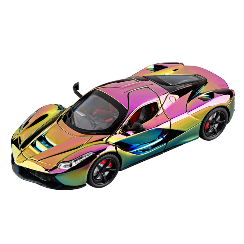 1:22 ラファ スーパーカー モデルおもちゃ メタルダイキャスト 音楽と光 プルバック ドア開閉 車両モデル 男の子の誕生日プレゼント