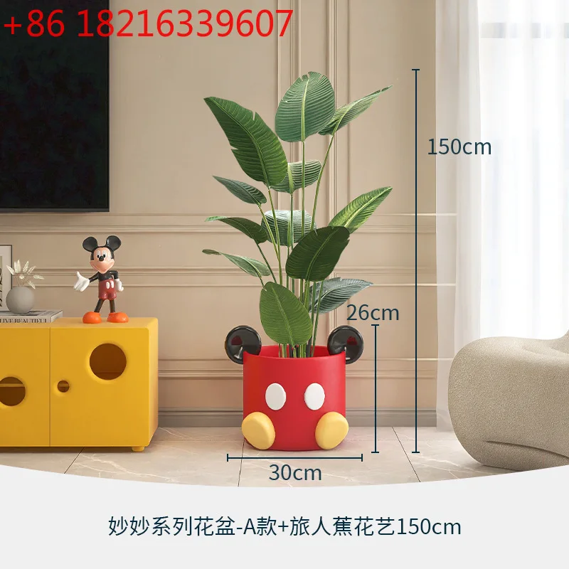 

Ceramic flower pot simulation green plant potted plant living room sofa TV cabinet next to the ornament vase decoration bonsai