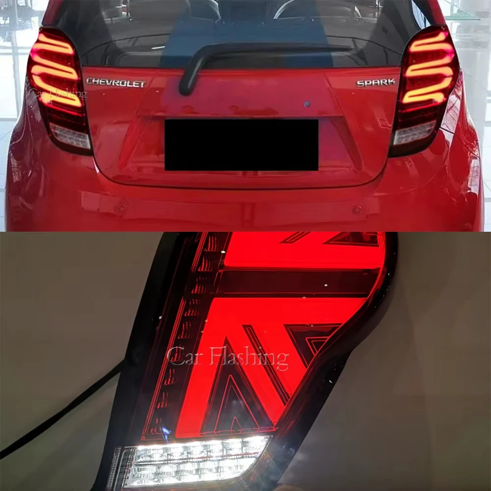 

Car Styling Tail Lights For Chevrolet Spark 2010-2018 New Spark LED Tail Lamp DRL Signal Brake Reverse auto Accessories