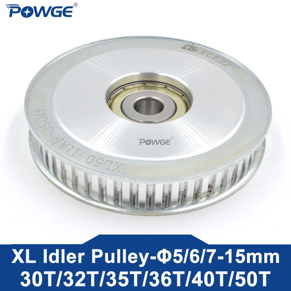 POWGE 30 32 35 36 40 50 Teeth XL Idler Timing Pulley Bore 8/10/12/15/17/20/25mm for Belt Width 10/15mm 30T 32T 35T 36T 40T 50T