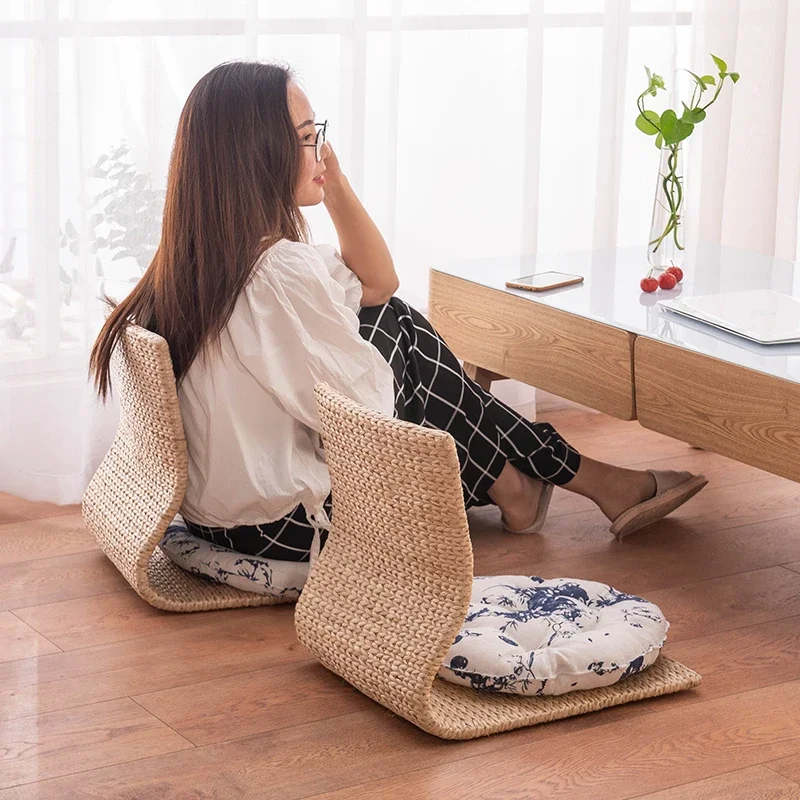 Japanese-style Tatami Chair Legless Straw Rattan Chairs Bed Bay Window Computer Seat Bedroom Dormitory Putuan Sitting Pier