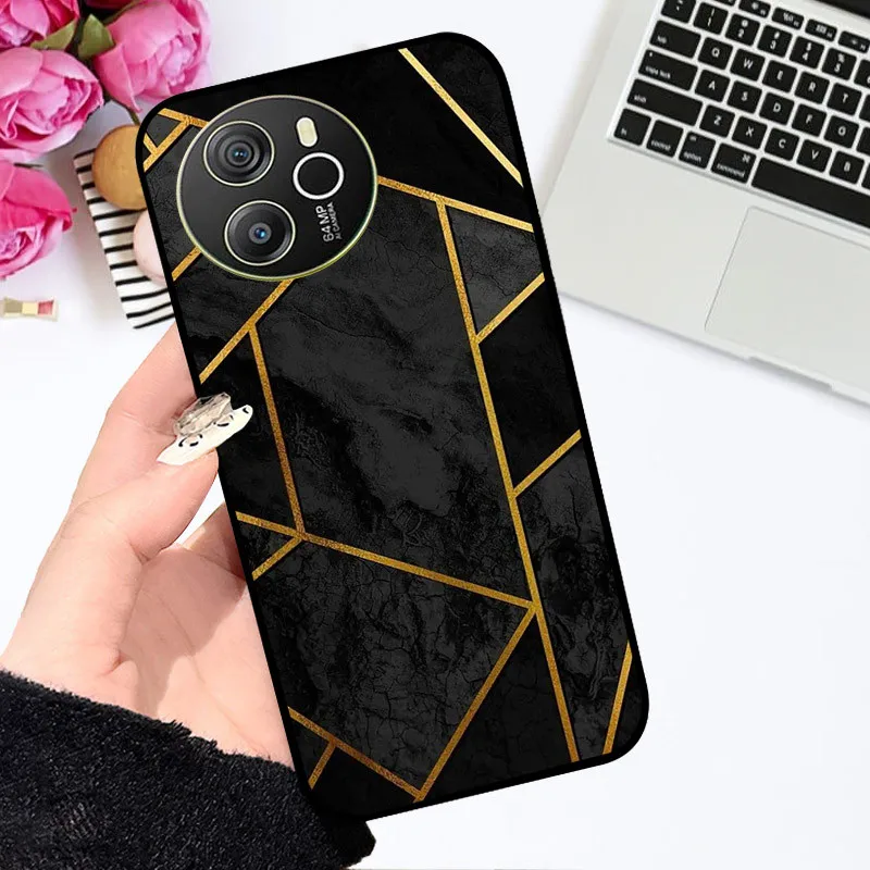 For Blackview Shark 8 4G Case Flower Painted Soft Silicone Phone Case For Blackview Shark8 Protect Shockproof Cartoon Cover