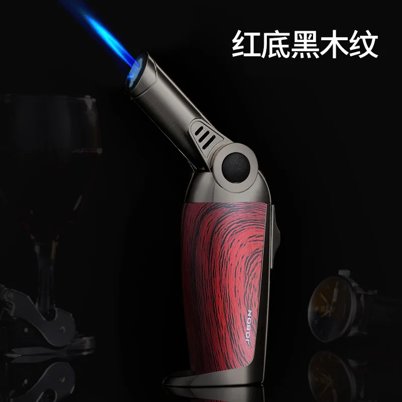 2024 JOBON Metal Bench Welding Gun Windproof Strong Jet Blue Flame Butane Gas Lighter Outdoor BBQ Kitchen Cigar Lighters Smoking