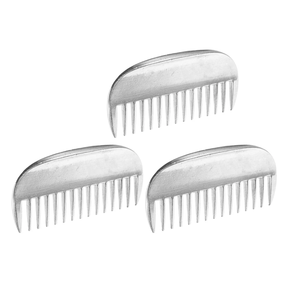 

3Pcs Pet Grooming Comb Wide Tooth Metal for Cats Dogs Horses Detangling Dematting Antistatic Grooming Tool Pet Deshedding Brush