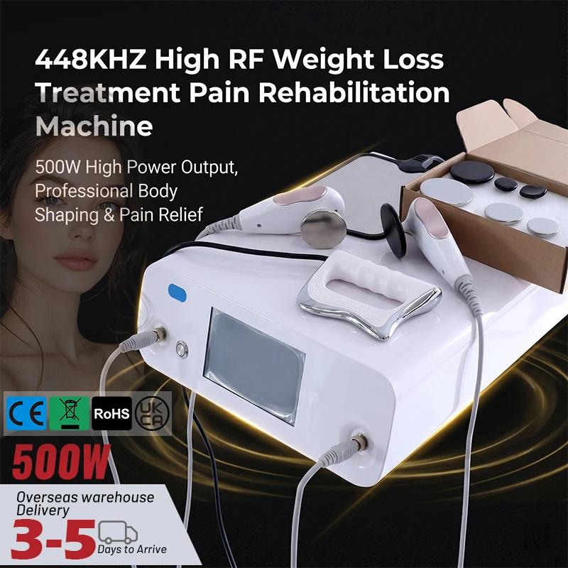 New INDIBA 448K Tecar CET RET JDM Pain Relief Physical Therapy Machine Deep Warm Body Shaping Fat Reduction Skin Tightening