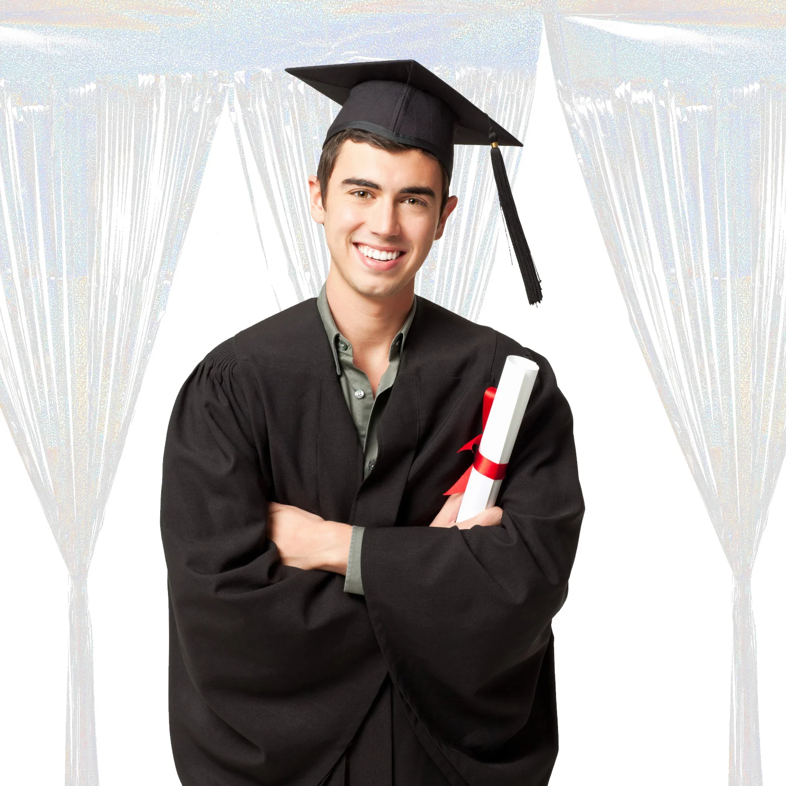 

2Pcs Fringe Curtains Party Decorations Hanging Curtain Birthday Photo Backdrop Streamer Party Supplies Fringe Curtains Backdrop