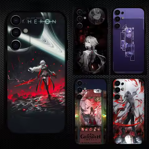 A-Arlecchino Genshin lmpact Phone Case For Samsung S25,S24,S21,S22,S23,S30,Ultra,S20,Plus,Fe,Lite,Note,10,9,5G Black Cover