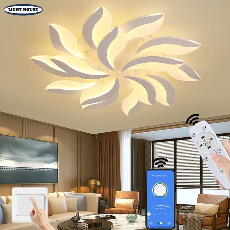 

LED living room ceiling lamp RCAPP ceiling chandelier restaurant lamp villa interior decoration lamp factory direct sales