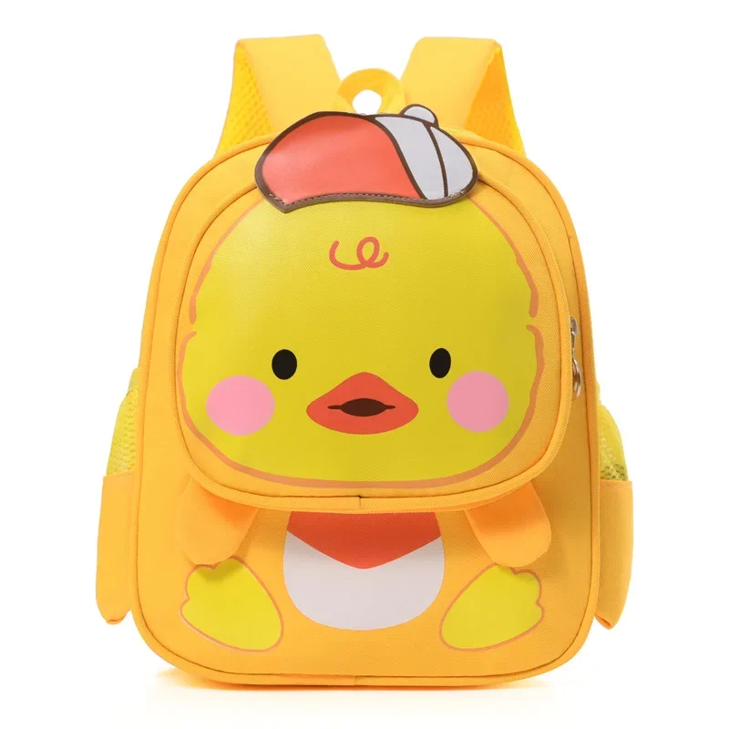 Mochila escolar de oso de dibujos animados para niños pequeños, bolsa de bocadillos de pato Linda para exteriores, mochila para niñas de jardín de infantes, clase pequeña