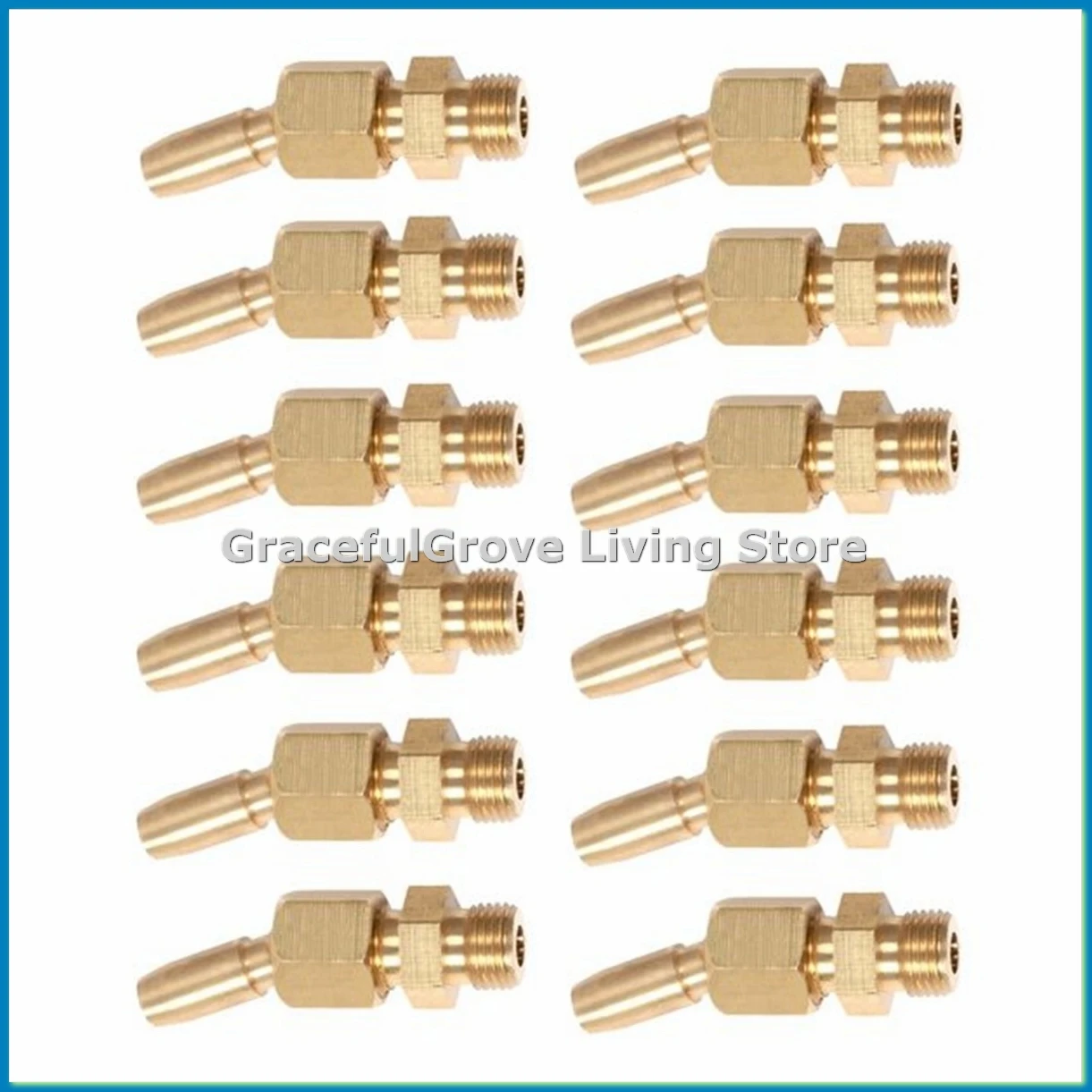 

12Pcs 1/8inch Brass Gushing Sprays Water Fountain Nozzles Universal Water Curtain Nozzle Landscape Fountain Decoration-A33R
