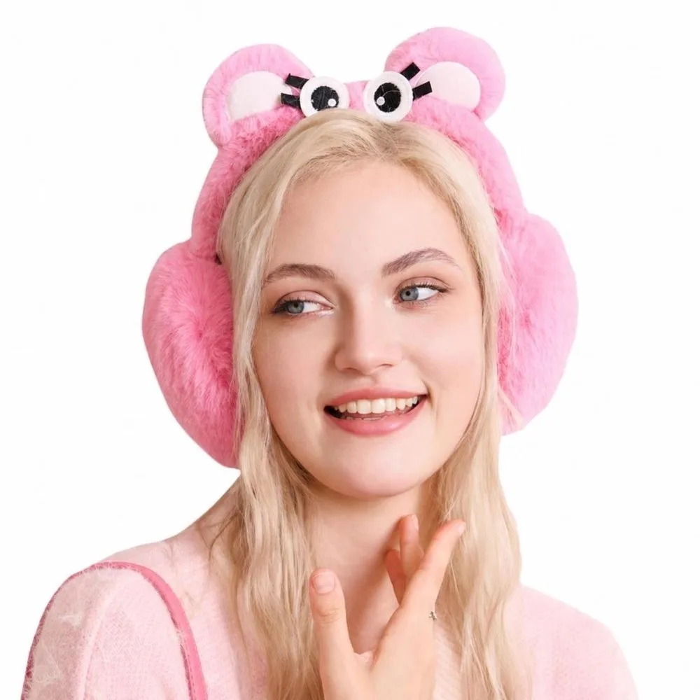 Soft Faux Fur Earmuffs Windproof Thermal Lining Cartoon Ear Covers Kawaii Elastic Headband Faux Fur Ear Warmers Winter Outdoor