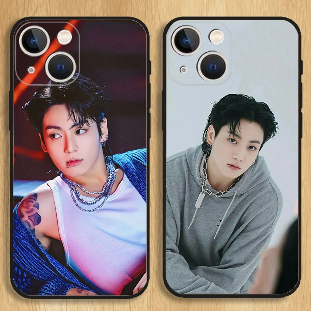 Kpop J-Jungkook Phone Case For iPhone15,14,13,12,11,Pro,Max,Plus,Mini,X,XS,XR,8,7,6,S,Plus,SE Soft Black Case