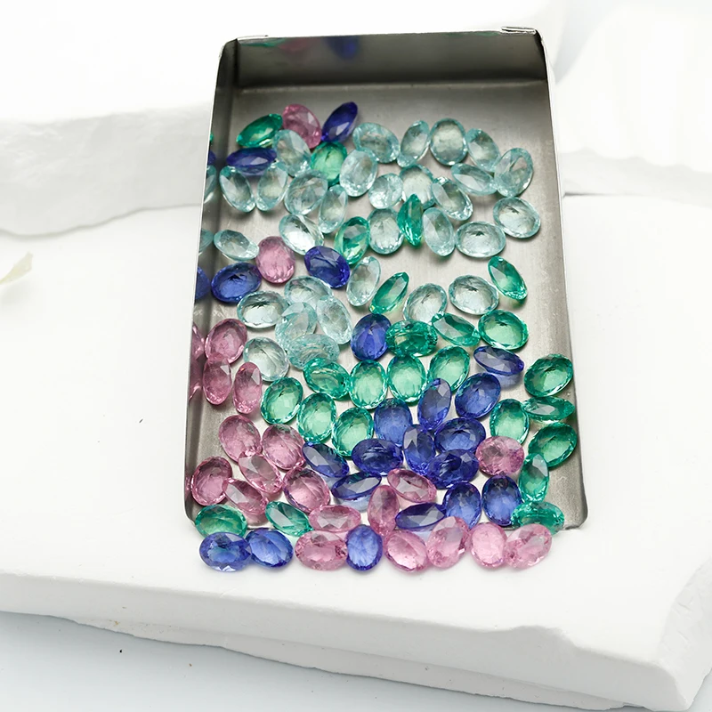 Oval Shape Lab Grown Sital Loose Stones Luster Polished Suitable For Ring Inlay Necklace Pendants Bracelet Embellishm Loose