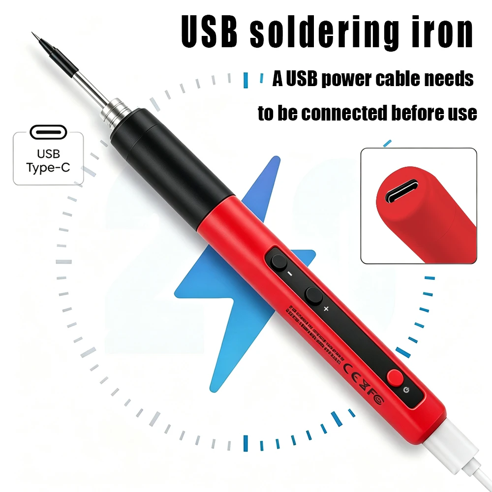 T65/C153 USB Digitaler Lötkolben Typ-C Digitaler Elektrischer Lötkolben mit Einstellbarer Temperatur DIY Heizung Reparatur Schweißwerkzeug – Detail 21