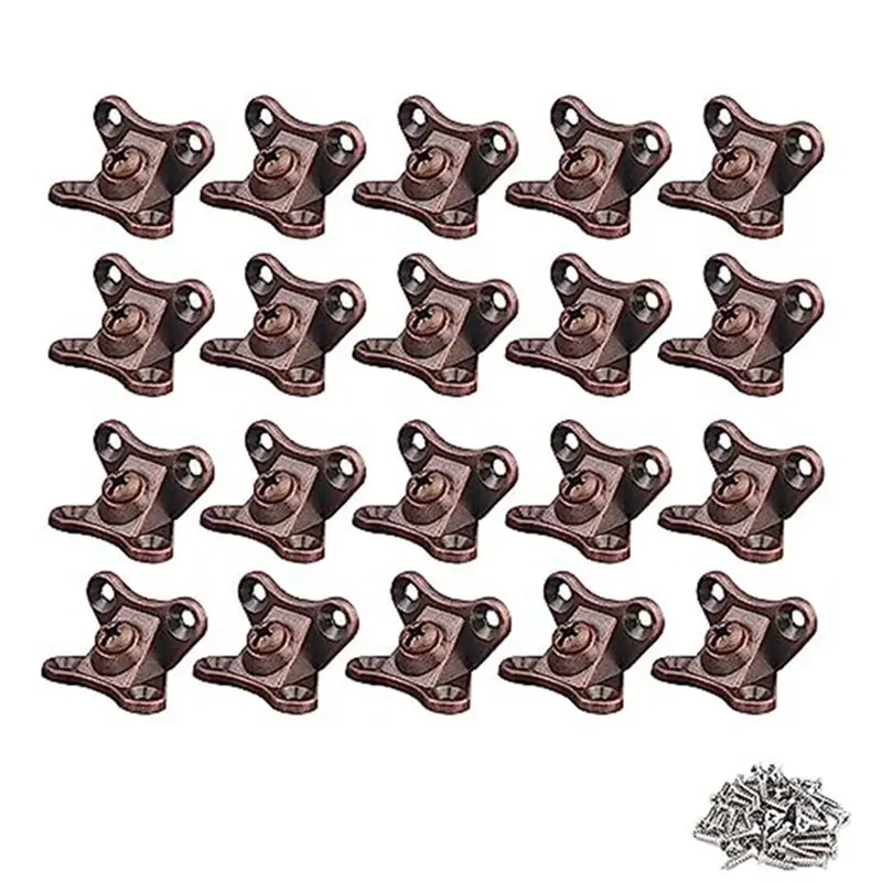 

20PCS Removable Combination Butterfly Corner Code Heavy Duty Shelf Brackets, L Bracket, (Red Bronze)-A68E
