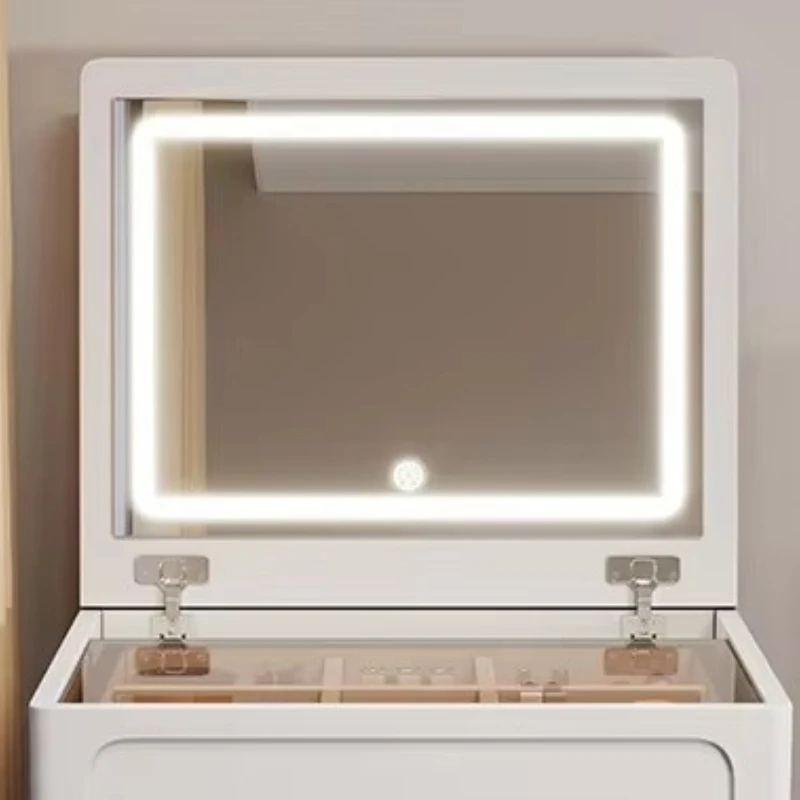 Modern Minimalist Vanity Table Storage Chair Stylish Makeup Vanity Table Nordic Mirror Tocador De Maquillaje Home Furniture