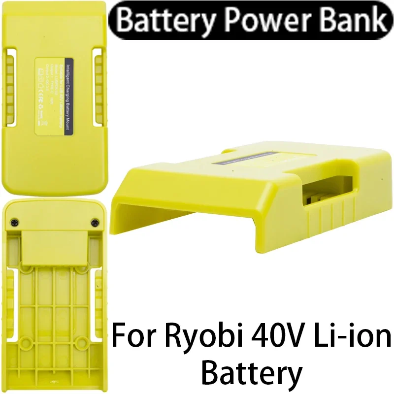 Battery Power Bank for Ryobi 40V Li-ion Battery Mobile Phone Fast Charge Power Bank Power Tool Accessories