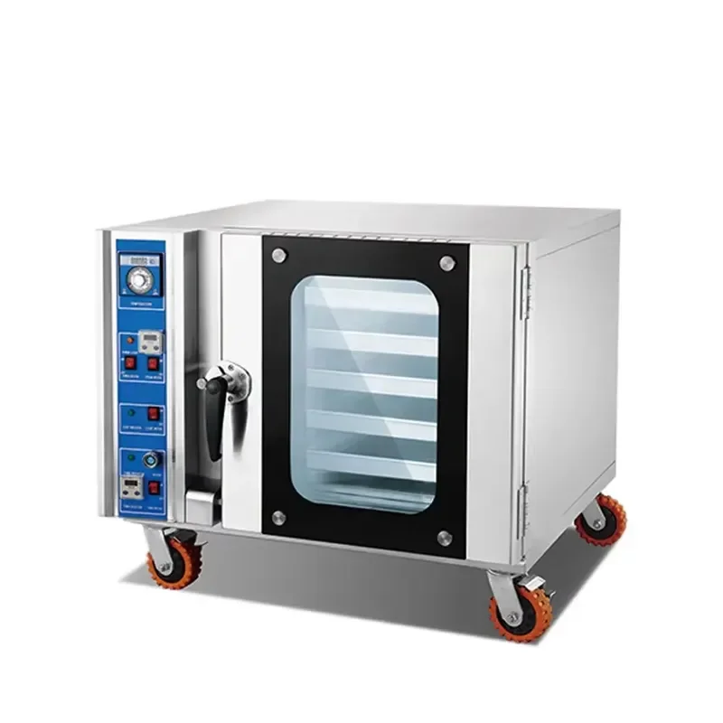 5 Pan With Shelf Commercial Electric Convection Oven Steam Rapid Baking Hot Air Gas Electric Convection Oven With Timer