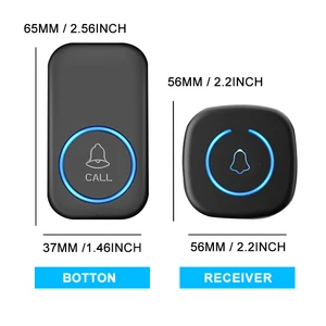 Wireless Smart Home Welcome Door Bell, Waterproof Chime Kit, Smart Home Chime, 60 Songs Track, Plug USA, Plug EU, IP44, 300m Strip 10 Main Sales Wireless Water Bearfing - №9