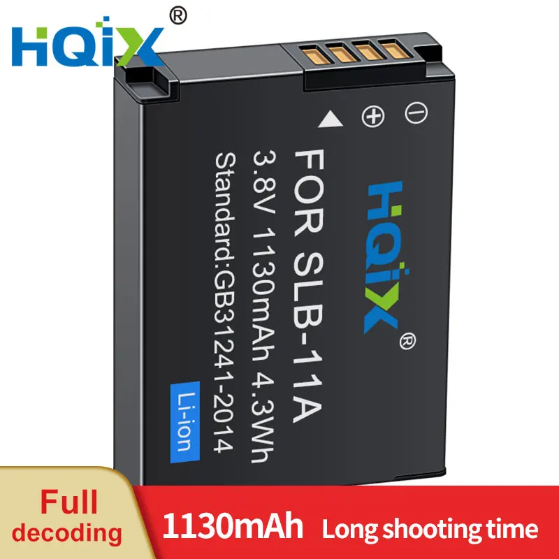 HQIX for Samsung WB600 EX1 TL240 WB610 WB650 WB660 WB1000 WB2000 WB5000 HZ25W WB5500 Camera SLB-11A Charger Battery