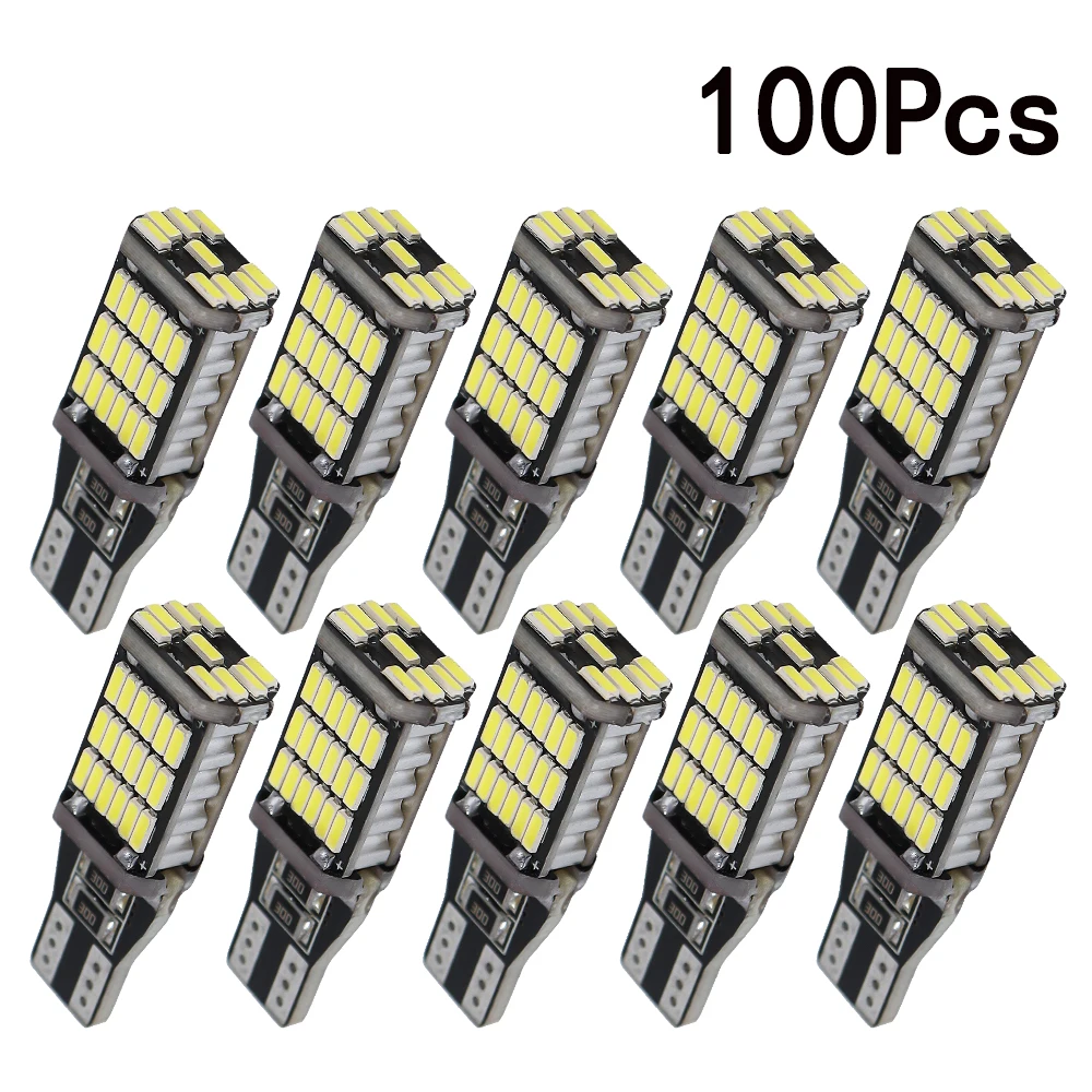 100Pcs T15 W16W 921 912 T16 902 LED Bulbs High Power 45pcs 4014SMD Super Bright 1200LM Replace For Car Reversing Light White Red