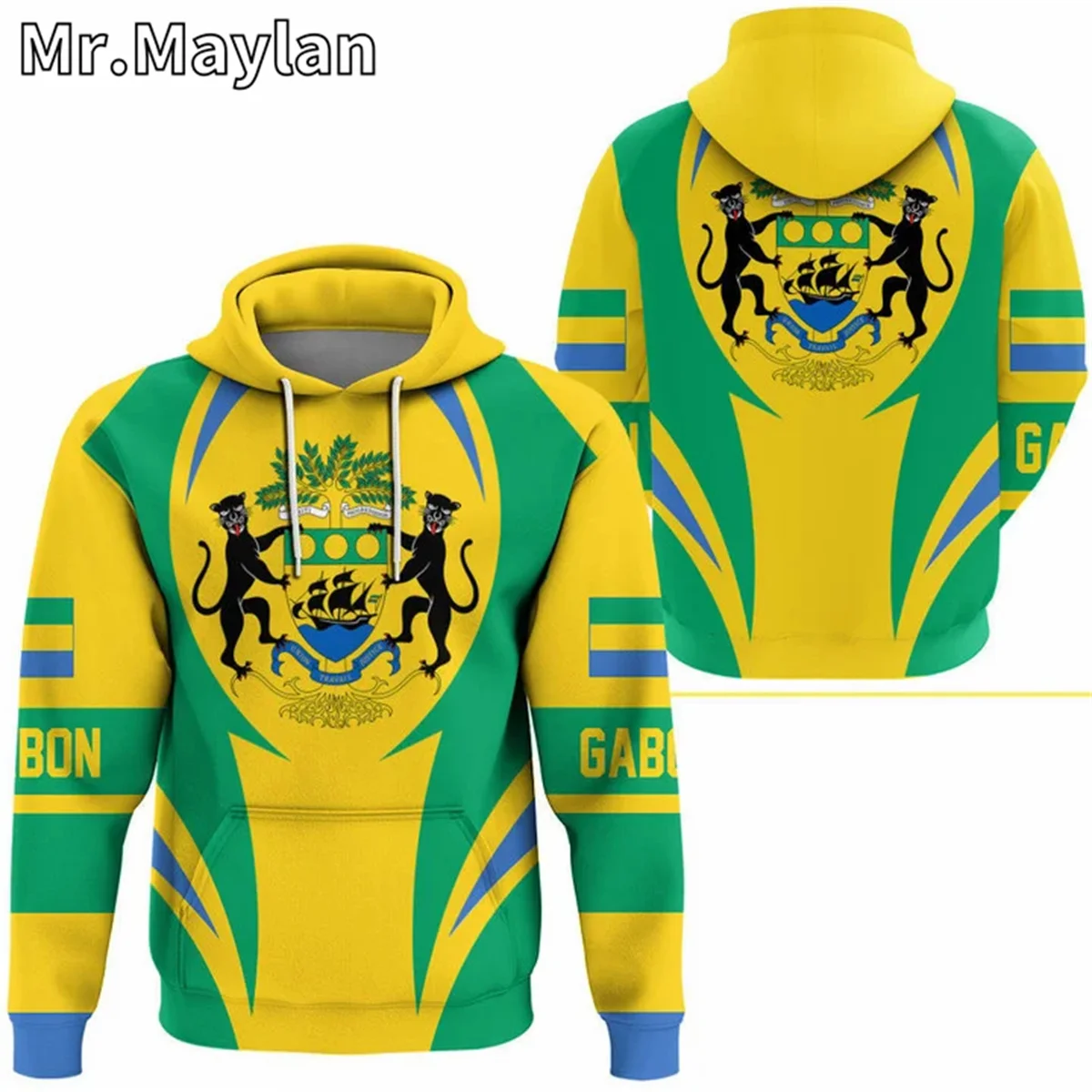 

AFRICAN HOODIE Country GABON Flag 3D Printed Unisex Hoodies Men/Women Streetwear Zip Pullover Casual Jacket Tracksuits JK-077