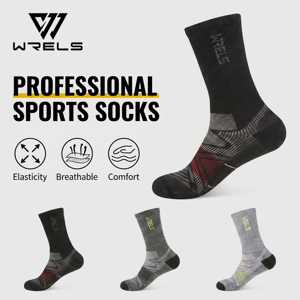 Wool Hiking Sock - WRELS 1/2/3 Pairs Merino Wool Hiking